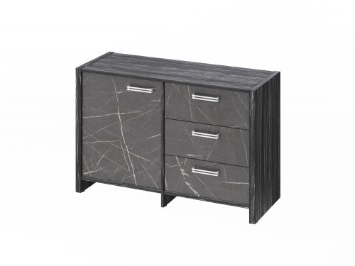 Тумба для документов Festus FI-12-01.G 1222x460x806 (Древесина Графит/Камень Пьетра Гриджиа черный)