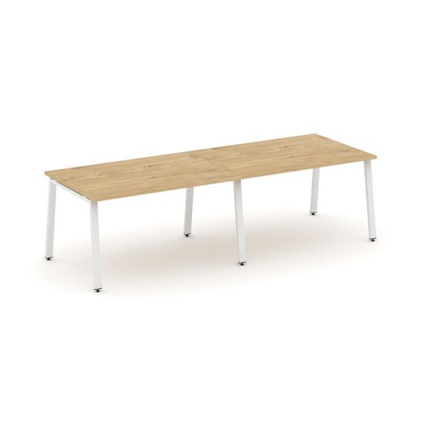 Стол переговорный SN-6A.SPRG-013.3 (2760х980х750) (Тиквуд Светлый/Металл Белый)