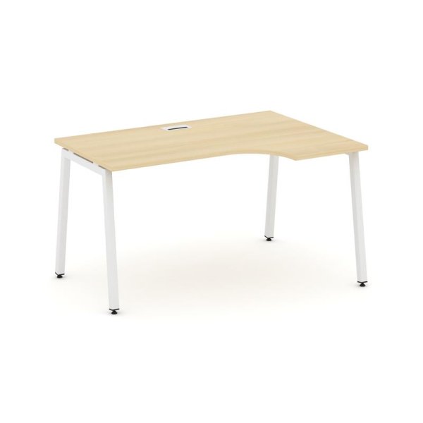 Стол рабочий эргономичный SN-4A.SPA-012(R) (1580х700/980х750) (Акация Лорка/Металл Белый)