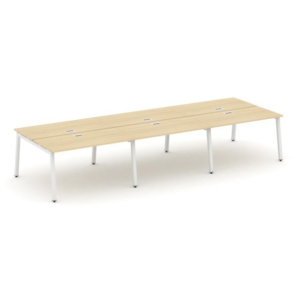 Рабочая станция 2-х сторонняя SN-5A.DRS-062 (3540х1232х750) (Акация Лорка/Металл Белый)