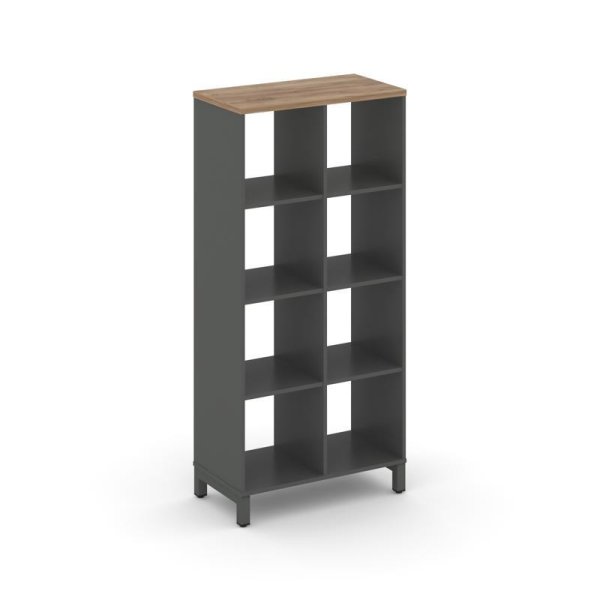 Каркас стеллажа 4 яруса SN.KS-420 (754х400х1615) (Антрацит/Дуб Табак/Металл Антрацит)