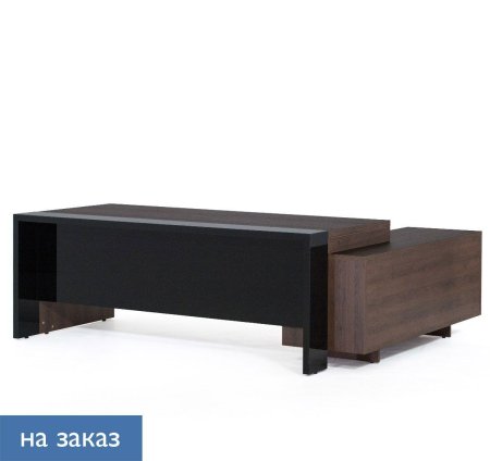 LAVA Стол для руководителя 243 (Табак/Черный глянец)