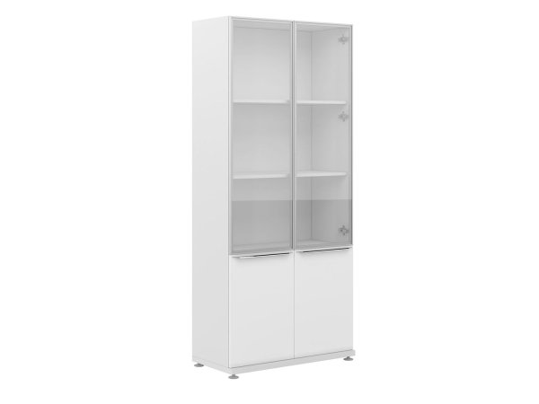 Шкаф комбинированный Emporio Premium EMP402 973x438x2120 (Белый глянец)