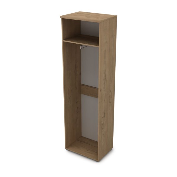 9Ш.014 Шкаф для одежды узкий (600x450x2045) (Teakwood)