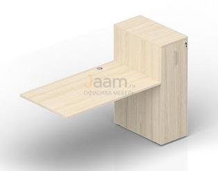 Мебель для персонала Стол с приставным шкафом Tower (2 громмета) ETPG148T112