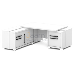 Кабинет руководителя Стол руководителя с греденцией и тумбой L-113пр/л