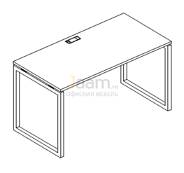 Мебель для персонала Стол письменный на металлокаркасе QUATTRO Б4 025 БП