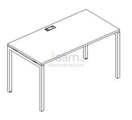 Мебель для персонала Стол письменный на металлокаркасе DUE Б2 021 БП