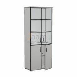 Мебель для персонала Офисный шкаф со стеклом пр./бронза ЛФ217