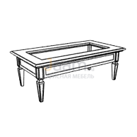 Кабинет руководителя Стол кофейный 130 со стеклом 20600