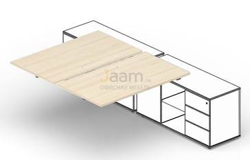 Мебель для персонала Приставной элемент (меламиновые аутлеты) ST2TPM146FU