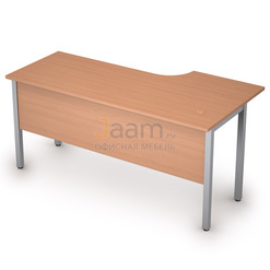 Мебель для персонала Стол криволинейный на металлических опорах левый 2МД.143