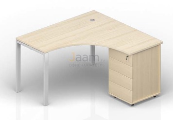 Мебель для персонала Стол правый(1 громмет) на опорной тумбе STG1414D