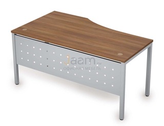 Мебель для персонала Стол криволинейный с экраном из металла правый 6МК.021